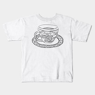 Intricate Tea Cup Kids T-Shirt